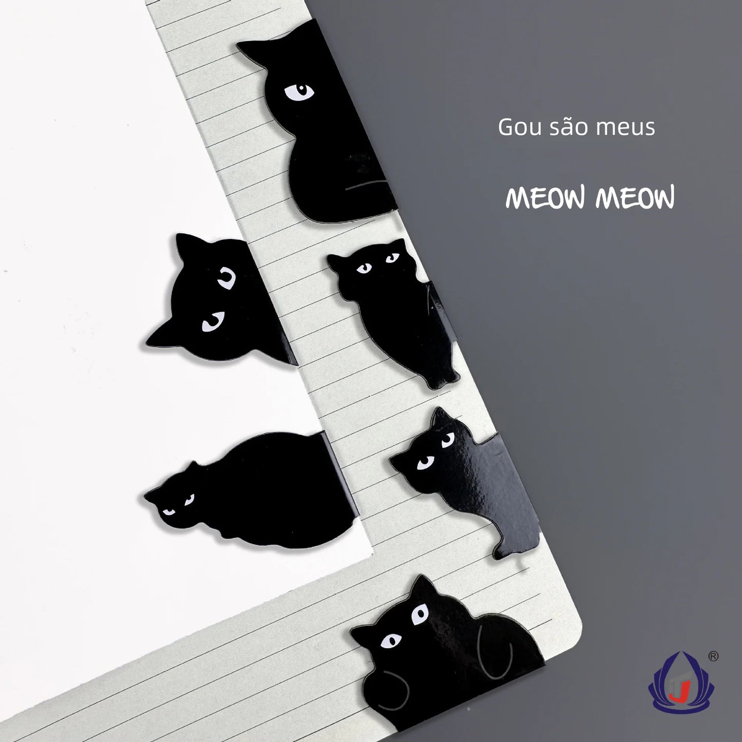 Black Cat Magnetic Bookmark