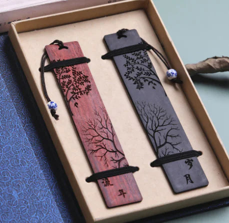 Wooden Bookmark with Engraved Design