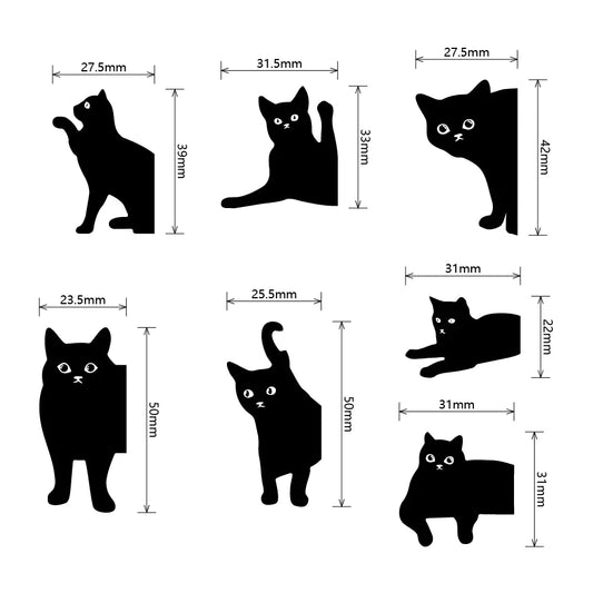 Black Cat Magnetic Bookmark
