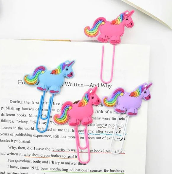 Unicorn Bookmark and Paper Clip